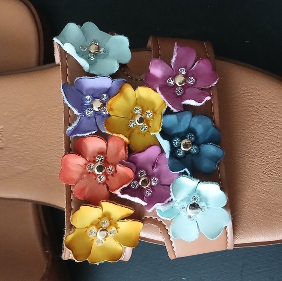 Mariella Multicolor Floral Sandals, Leather, Italy - Picture 3 of 8